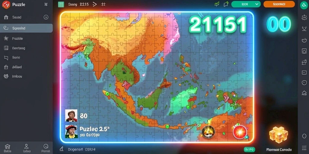 Screenshot 1 menunjukkan aksi seru dalam permainan.