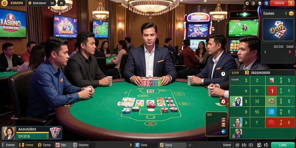 Menunjukkan karakter utama dalam pertempuran seru.