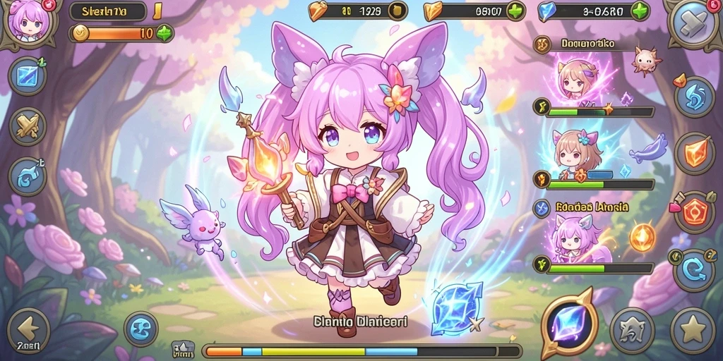 Screenshot menampilkan karakter yang siap bertarung.