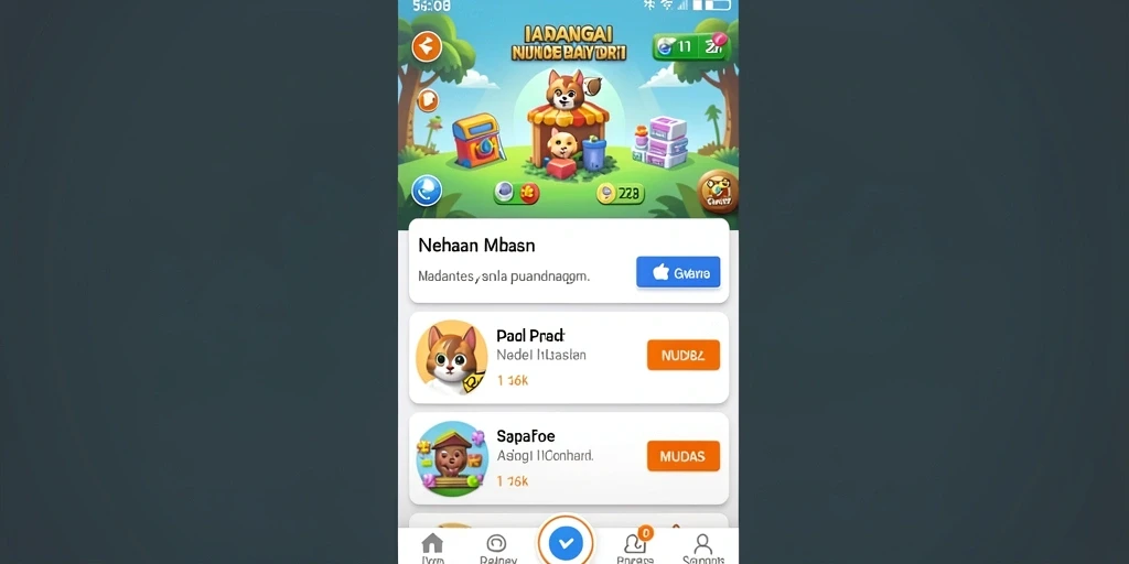 Screenshot menampilkan antarmuka permainan yang menarik.